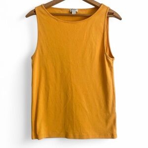 J.Crew Women’s Dark Yellow Round Neck Tank Top Size Large